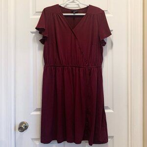 Lane Bryant Short Sleeve Faux-wrap Dress - Size 14/16